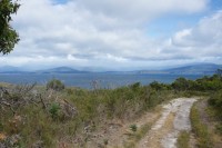 Wanderung, im Hintergrund müssten die Hartz Mountains sein