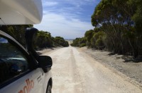 Gravel Road auf dem Weg zum Cape Willoughby