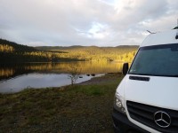 (Dieser Tage seltene) Abendsonne 20km vor Borgafjäll