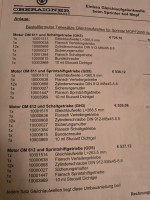 Alte Oberaigner Liste mit Bestellnummern