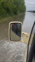 Unwetter bei Venedig, wurde gleich zur Unterbodenwäsche genutzt
