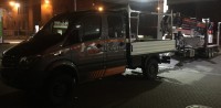 schlechtes Foto bei Nacht Sprinter MB7759, Kran komplett RAL 7024