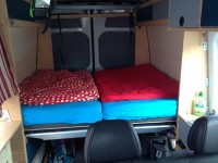 Das "Doppelbett" 155 x 180 quer.